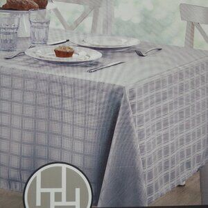 Huntington Home Gray Jacquard Fabrik Rectangular Tablecloth 60" x 102"